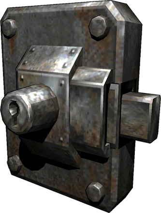 Cerrojo de seguridad antibumping instalado en una puerta